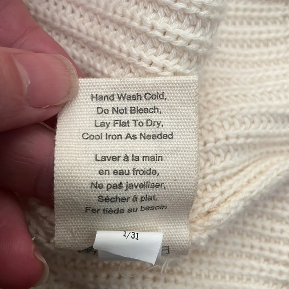 Grey State Merida Knit‎ Sweater Cream size 1 Small Balloon Sleeves - Picture 9 of 11